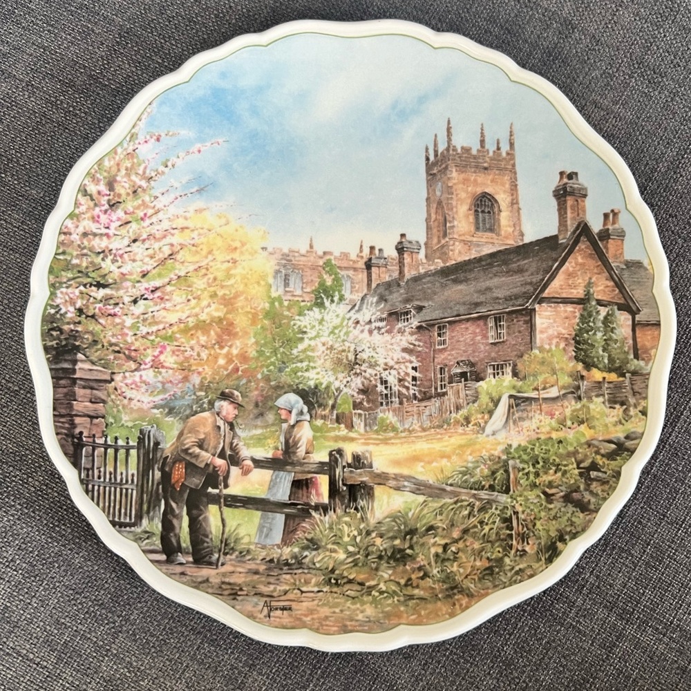 1989 Royal Doulton collector plate “Village Life” by Anthony Forster beautiful